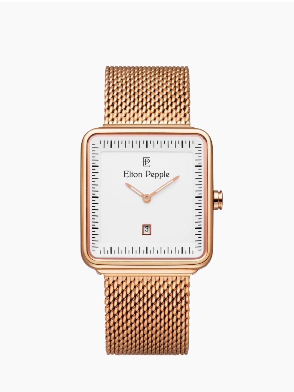 Gold Square Mesh Women's Watch